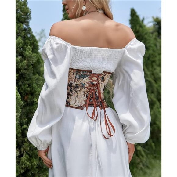 Vintage Gothic Steampunk Lace-Up Corset | Waist Training Hourglass Silhouette - Picture 4 of 5